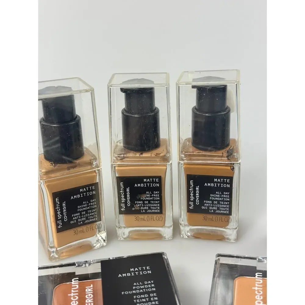 Lot of CoverGirl Foundations & Concealer Matte Ambition Liquid & Pressed Powder